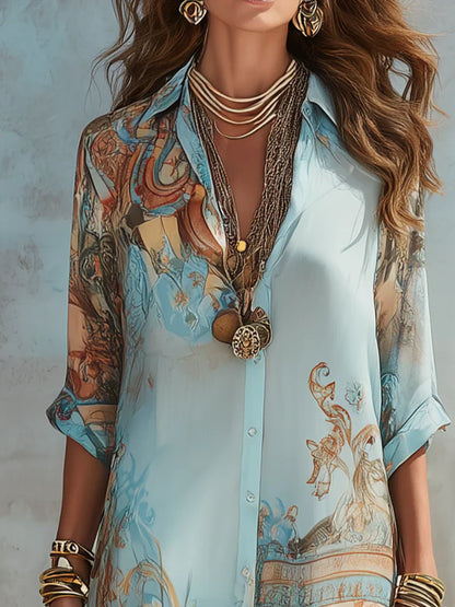 Vestido Longo Celeste Premium