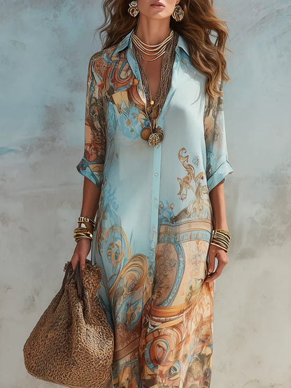 Vestido Longo Celeste Premium