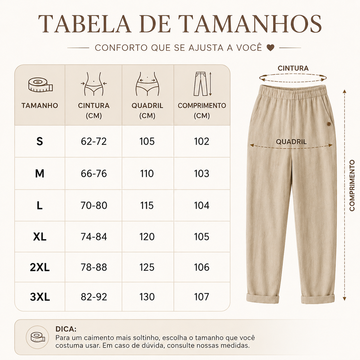 Calça Feminina Amalfi Linho