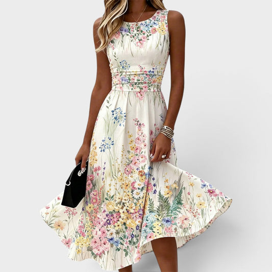Vestido Midi Feminino Floral